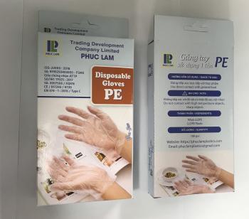 PE Gloves - Disposable glove packing in box