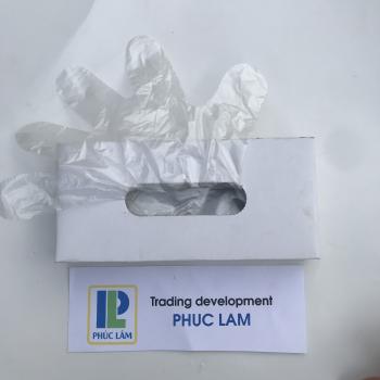 HDPE Gloves - Transparent color packing in box